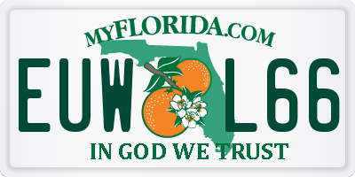 FL license plate EUWL66