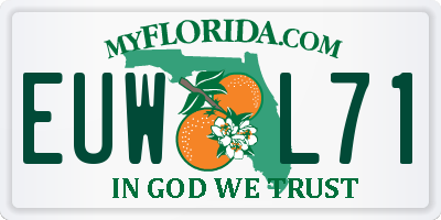 FL license plate EUWL71