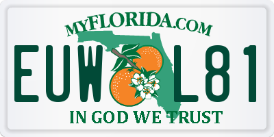 FL license plate EUWL81