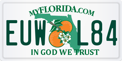 FL license plate EUWL84