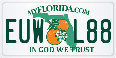 FL license plate EUWL88