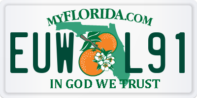 FL license plate EUWL91