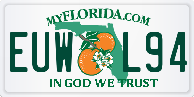 FL license plate EUWL94