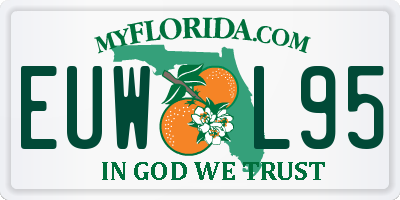 FL license plate EUWL95