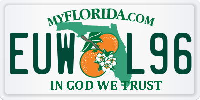 FL license plate EUWL96