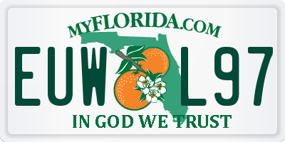 FL license plate EUWL97