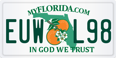 FL license plate EUWL98