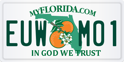 FL license plate EUWM01