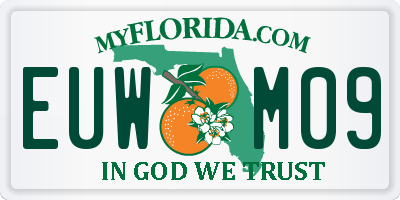 FL license plate EUWM09
