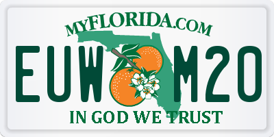 FL license plate EUWM20