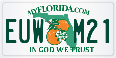 FL license plate EUWM21