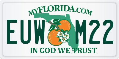 FL license plate EUWM22