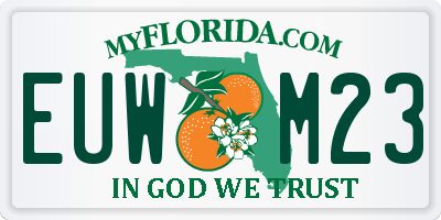 FL license plate EUWM23