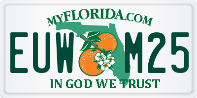FL license plate EUWM25