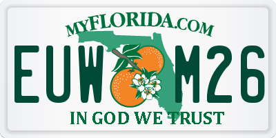 FL license plate EUWM26