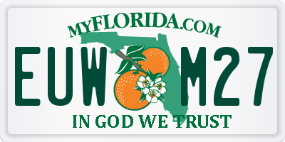 FL license plate EUWM27