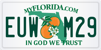 FL license plate EUWM29