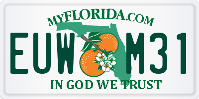 FL license plate EUWM31