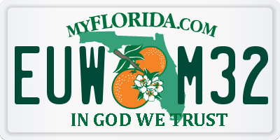 FL license plate EUWM32