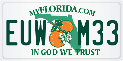 FL license plate EUWM33