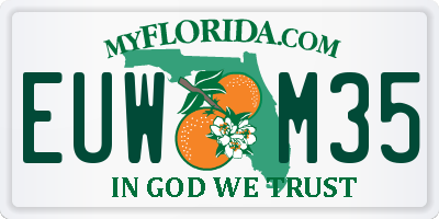 FL license plate EUWM35