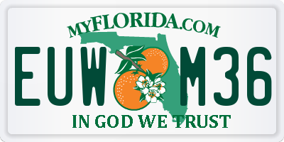 FL license plate EUWM36
