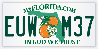 FL license plate EUWM37