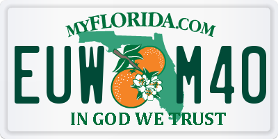 FL license plate EUWM40