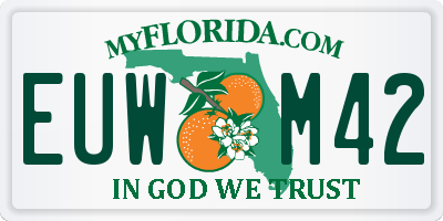 FL license plate EUWM42