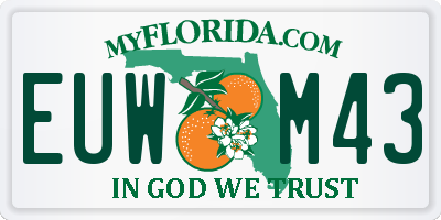 FL license plate EUWM43