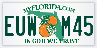 FL license plate EUWM45