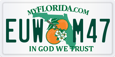 FL license plate EUWM47