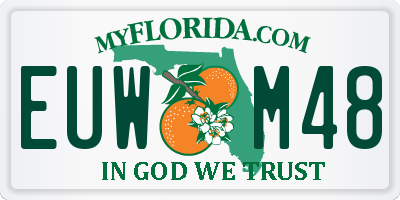 FL license plate EUWM48