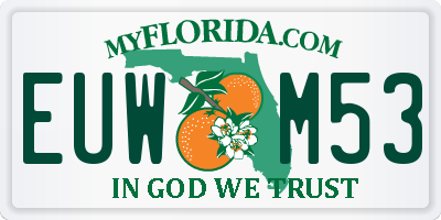 FL license plate EUWM53