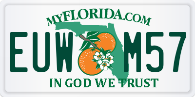 FL license plate EUWM57