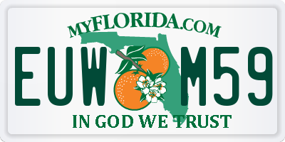 FL license plate EUWM59