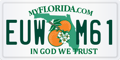 FL license plate EUWM61