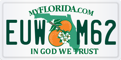 FL license plate EUWM62