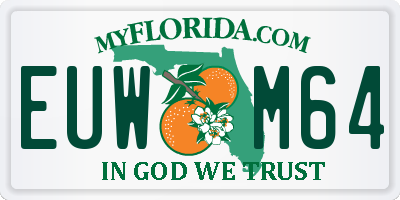 FL license plate EUWM64