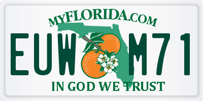 FL license plate EUWM71