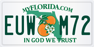 FL license plate EUWM72