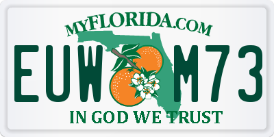 FL license plate EUWM73
