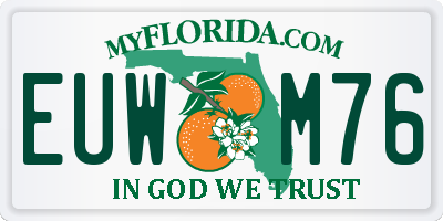 FL license plate EUWM76