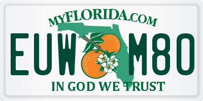 FL license plate EUWM80