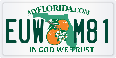 FL license plate EUWM81