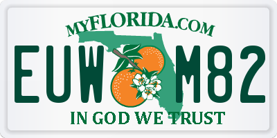 FL license plate EUWM82