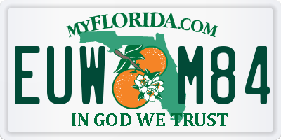 FL license plate EUWM84