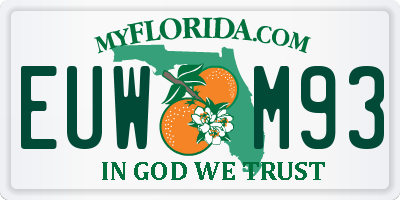 FL license plate EUWM93