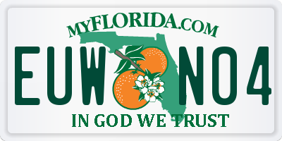 FL license plate EUWN04