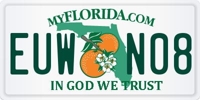 FL license plate EUWN08